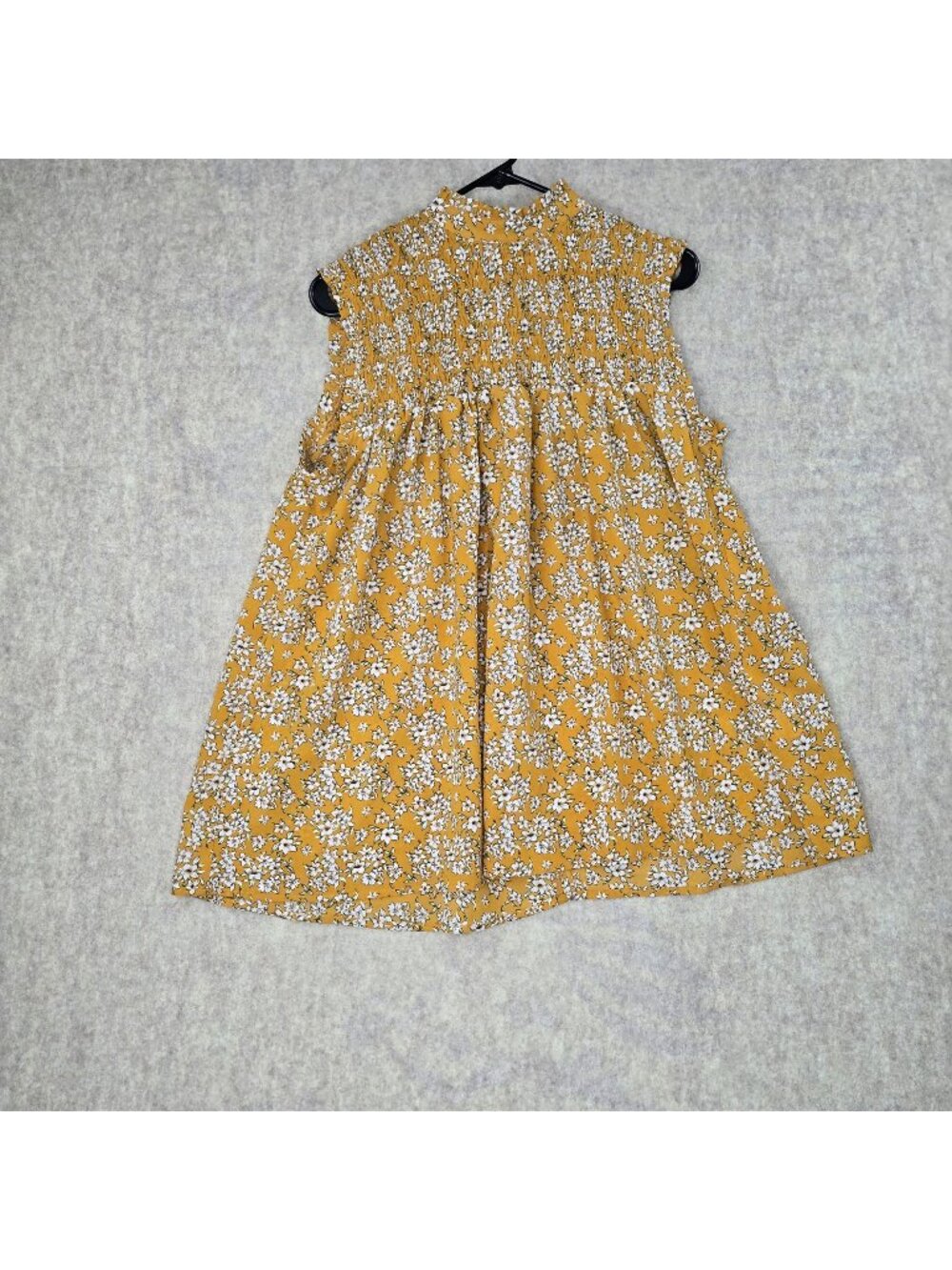 Blushing Heart S Sleeveless Floral Yellow Dress Cotton & Polyester